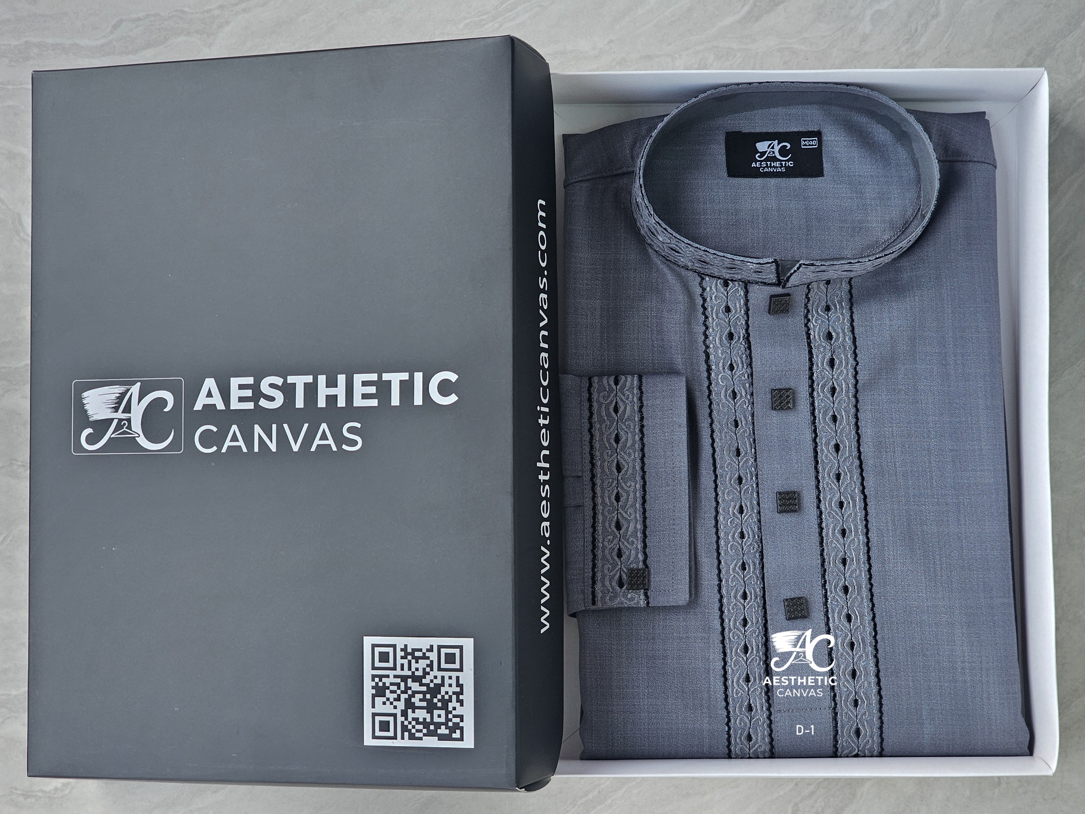 Aesthetic Canvas Mens Cotton Panjabi D1 Box
